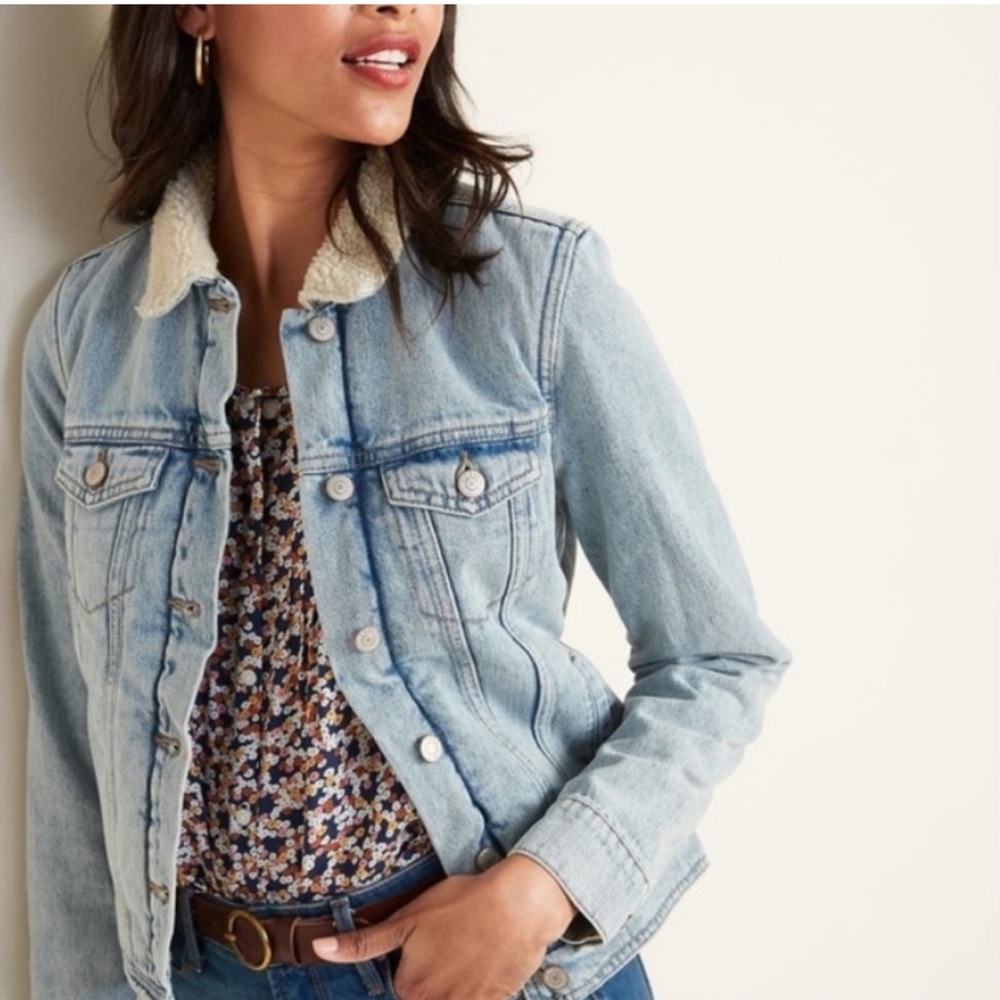 Old Navy denim jacket with Sherpa lining